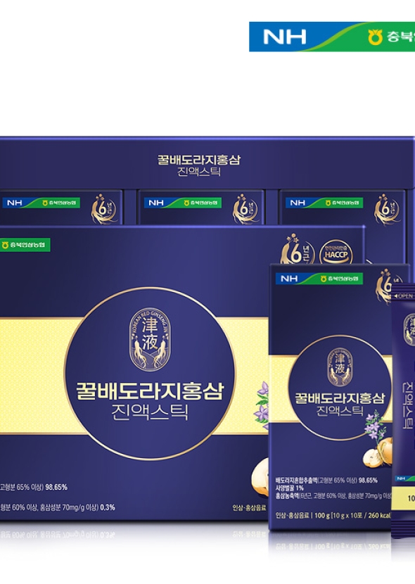 [충북인삼농협] 꿀배도라지홍삼 진액스틱 10g x 30포