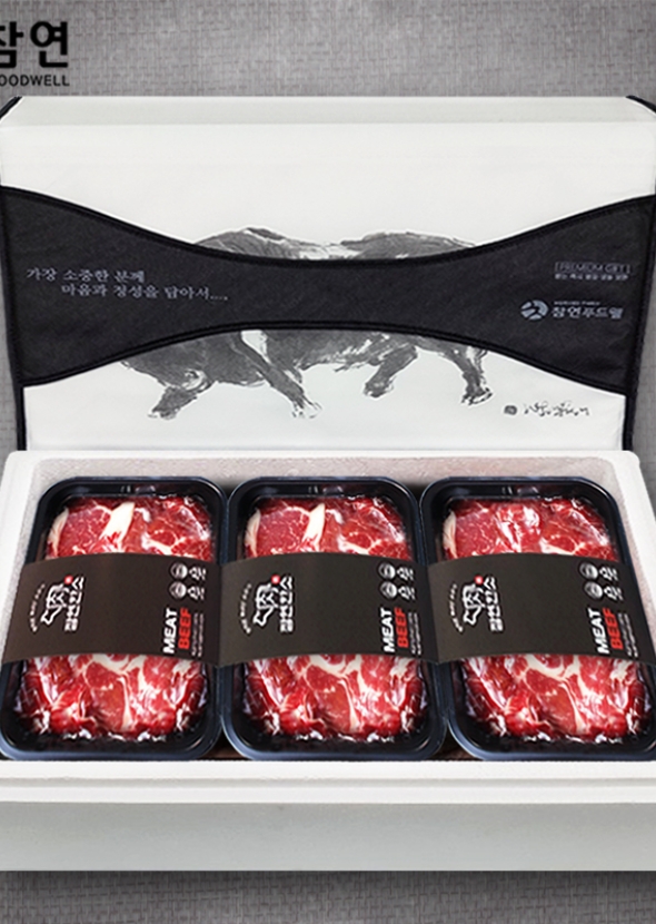 [참연한소] 육우 1등급 1.5kg 4호세트 (등심 x 3ea 각 500g)