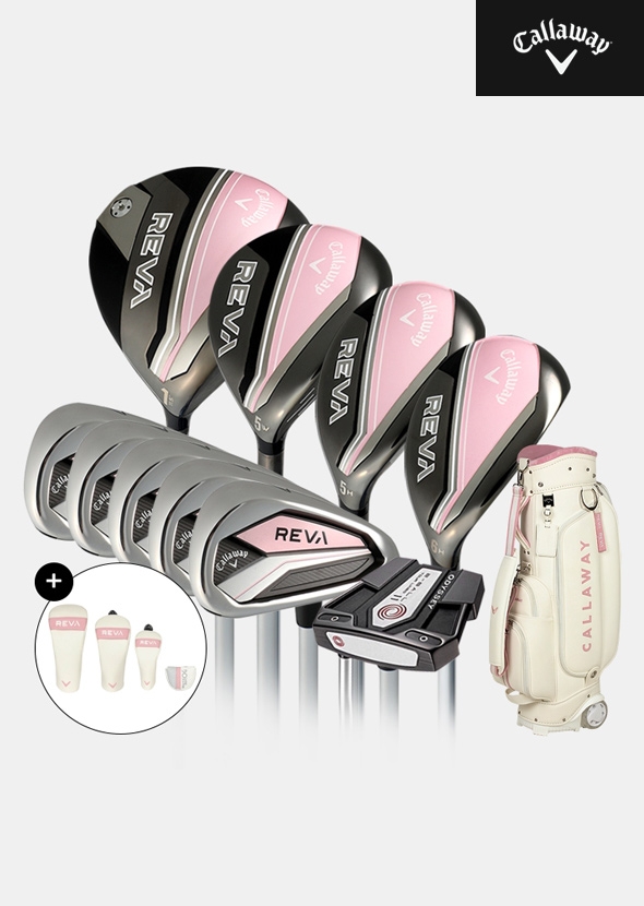 캘러웨이 레바 풀세트[여성용][핑크][10PC/5i/7번~SW][휠 카트백 포함]