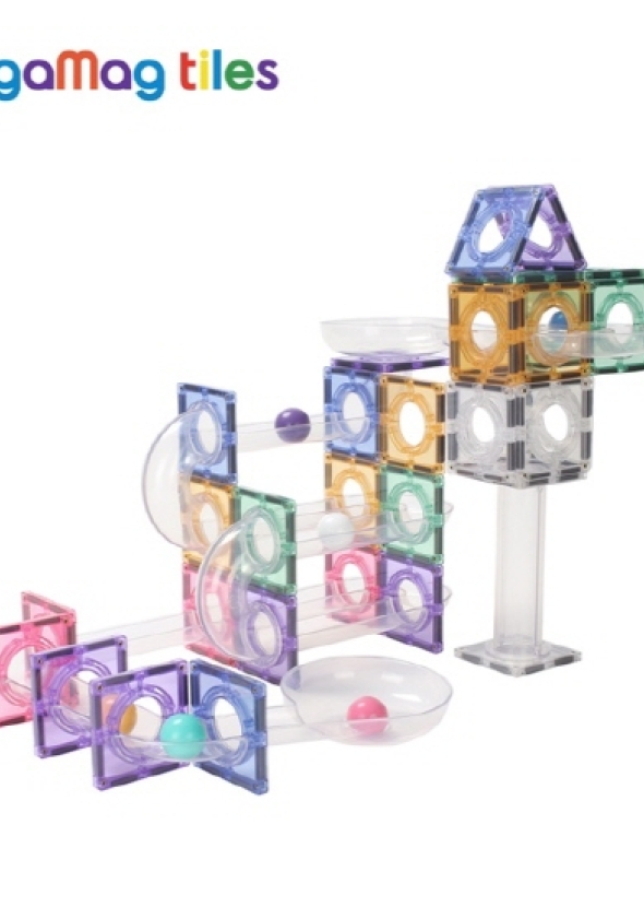 [메가맥타일즈] 자석타일 블록 교구 파스텔 볼런 어드벤처 세트 100p