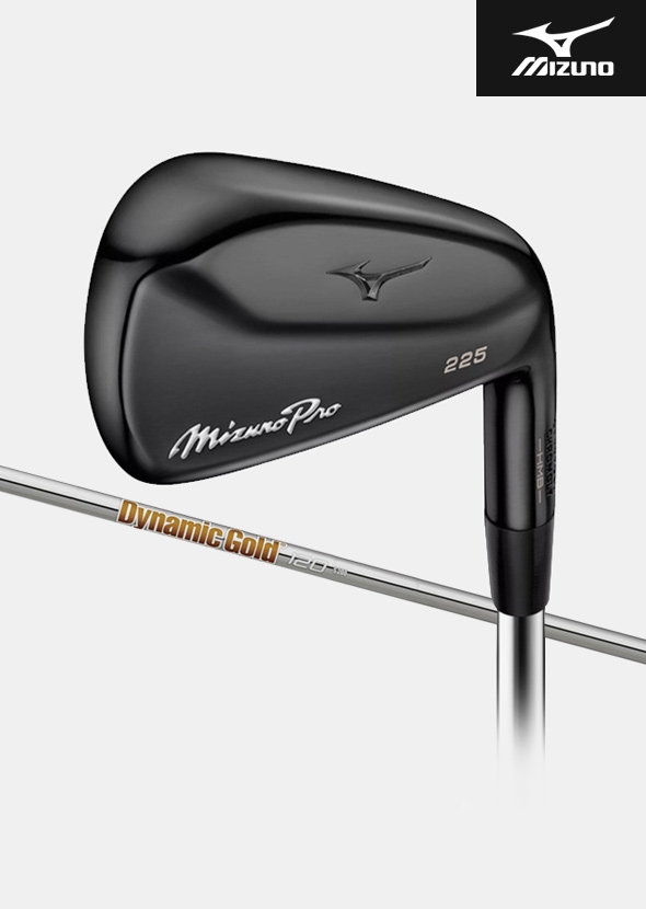 [한정판] 미즈노 프로 225 블랙 에디션 스틸 단조 아이언세트[남성용][7i/#4~PW][DYNAMIC GOLD 120]
