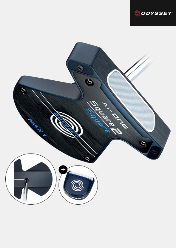 [황유민프로 퍼터] 제로토크 오디세이 Ai-ONE 스퀘어2스퀘어 MAX 1 맥스1 퍼터 말렛형 OVERSIZE GRIP