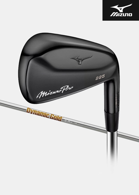 [한정판] 미즈노 프로 225 블랙 에디션 스틸 단조 아이언세트[남성용][7i/#4~PW][DYNAMIC GOLD 105]